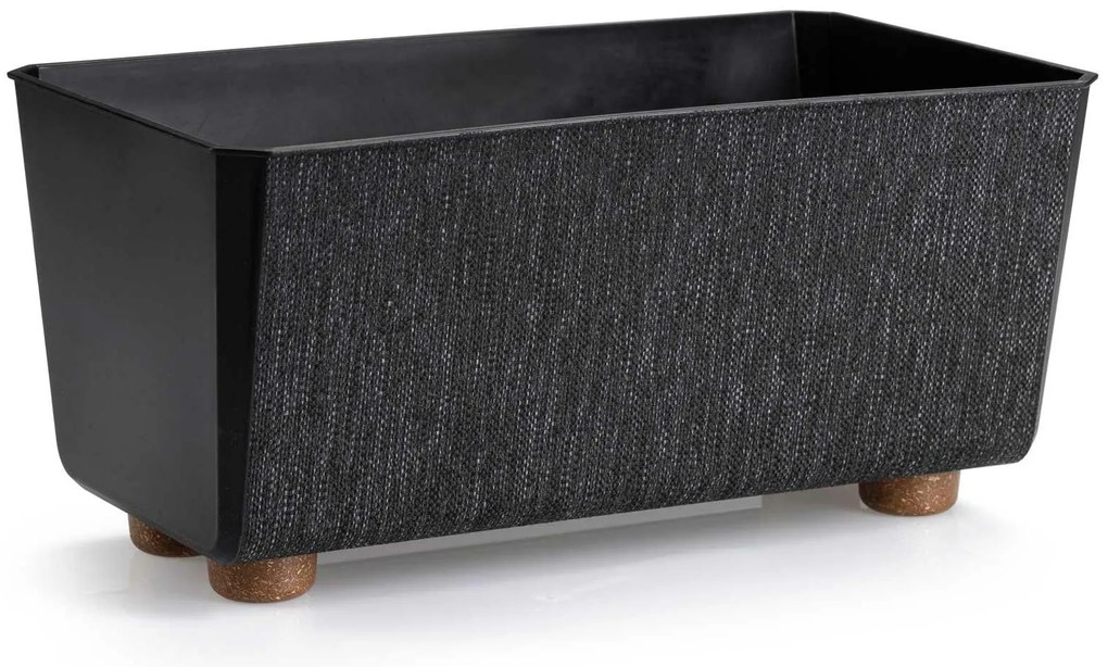 PLASTOVÝ KVETINÁČ SALVIA TX 28,5X17 CM ČIERNA