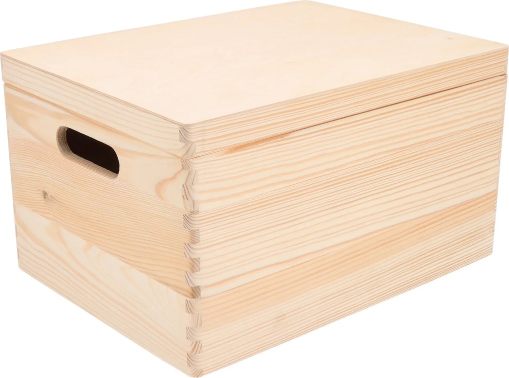 ČistéDrevo Drevený box s vekom 40 x 30 x 23 cm