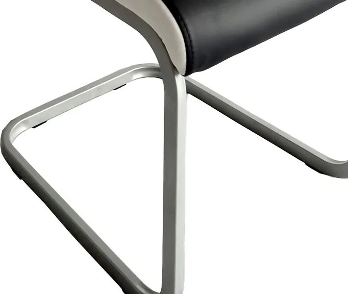 Jedálenská stolička Rindul, čierna / biela ekokoža