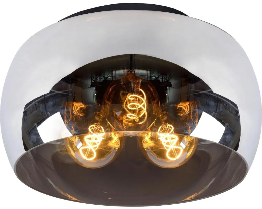 Lucide 45101/40/65 - Stropné svietidlo OLIVIA 3xE27/40W/230V pr. 40 cm čierna