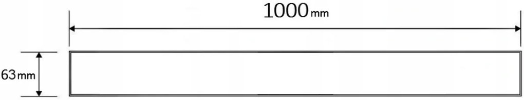 Mexen M03 kryt na nerezový žľab 100 cm, chróm - 1022100