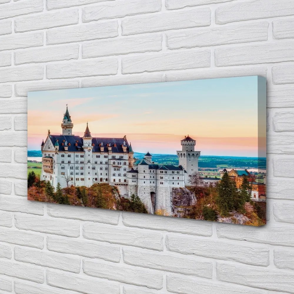 Obraz na plátne Nemecko Castle jeseň Munich 125x50 cm