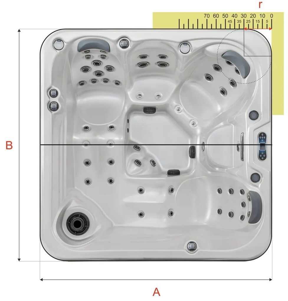 Hanscraft Termokryt na vírivku 220 x 220 cm