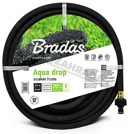 BRADAS Záhradná zavlažovacia hadica AQUA DROP 1/2" - 7,5 m