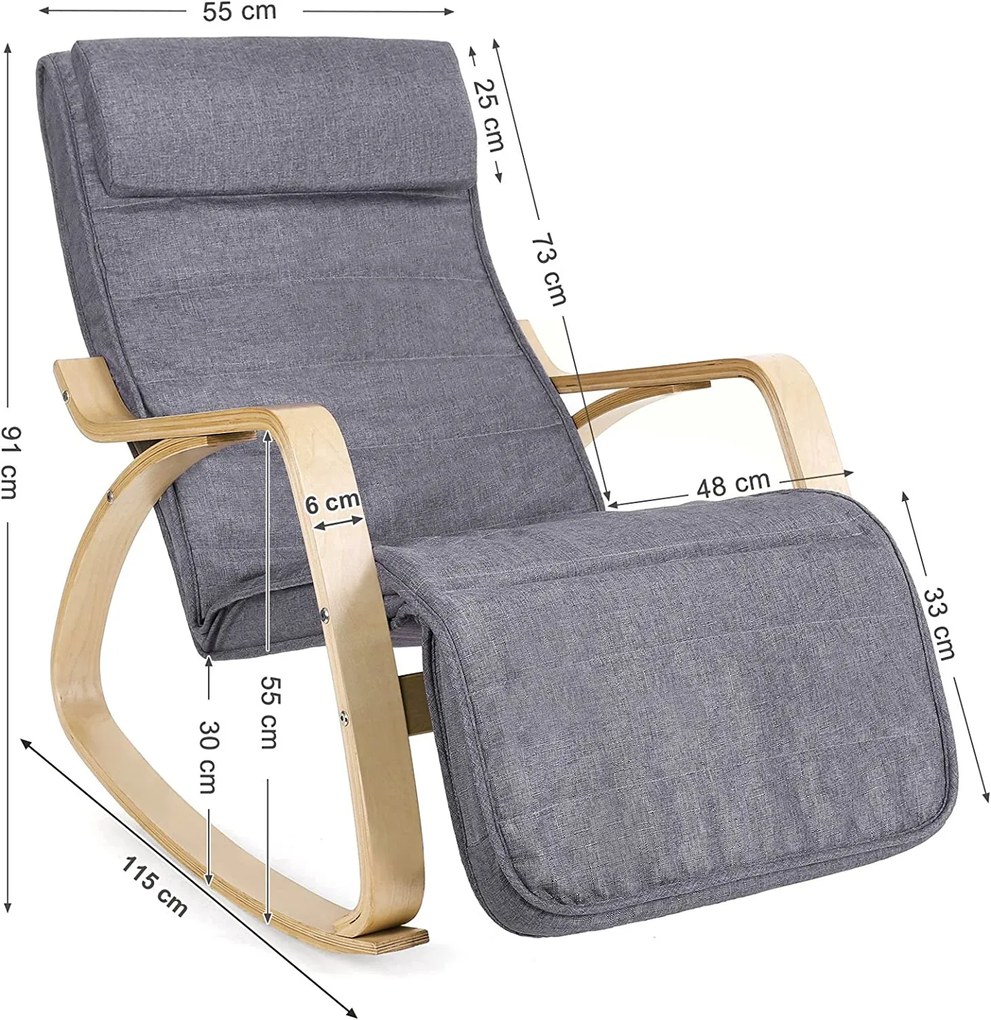 Hojdacie kreslo SONGMICS LYY11G