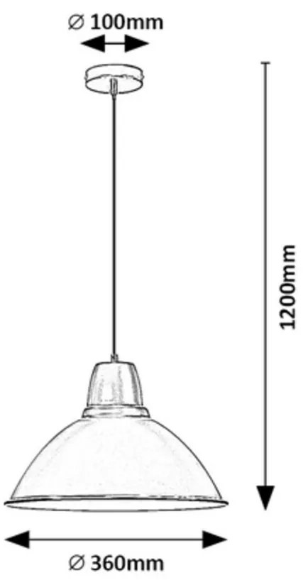 Rabalux 72013 stropné svietidlo Wilbour, čierna