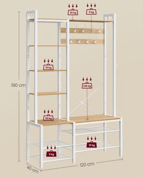 Vešiakový stojan s botníkom HSR426Y01