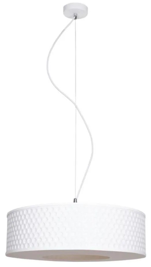 Luster na lanku GARDA 1xE27/60W/230V pr. 40 cm biela