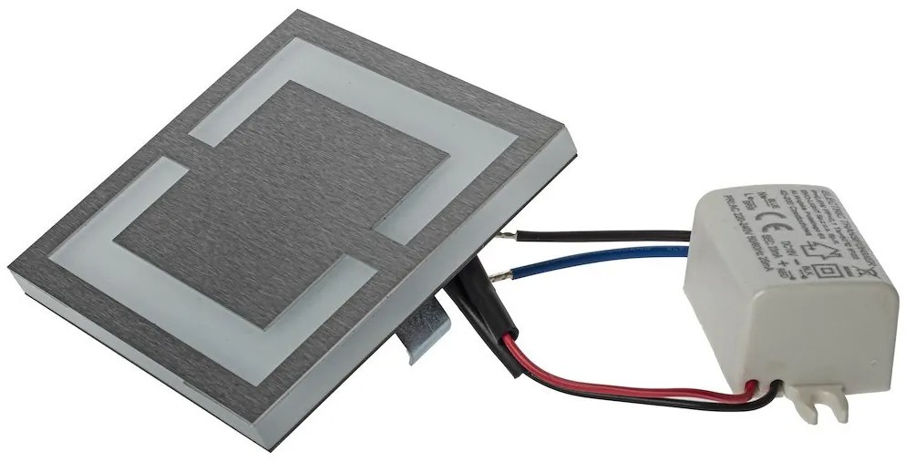 Schodiskové LED svietidlo Quadro, 1x LED 0,6w, 3000k, s