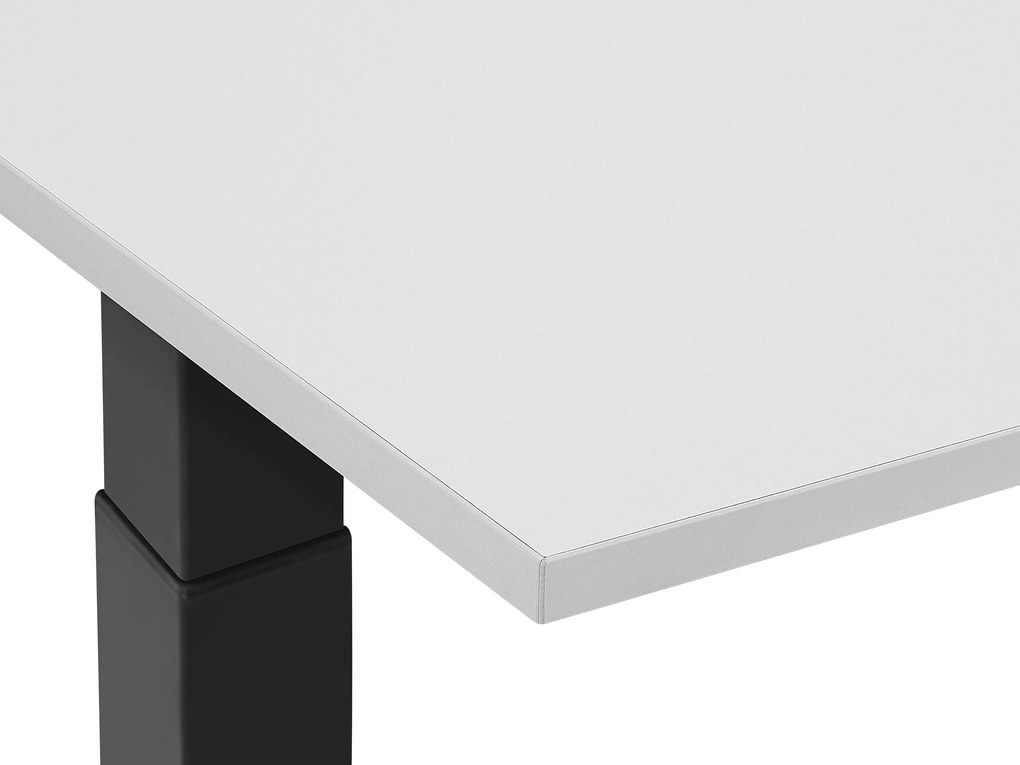 Elektricky nastaviteľný stôl 130x72 cm sivo čierny DESTIN II Beliani
