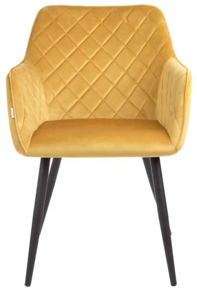 Jedálenská stolička SHELTON zamatová horčicová 860565