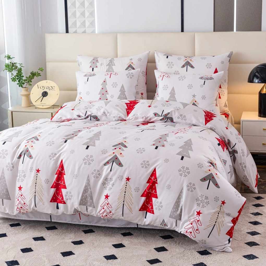 Obliečky z mikrovlákna JINGLE biele Rozmer obliečky: 2 ks 70 x 90 cm | 200 x 220 cm