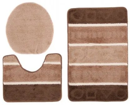 Sada kúpeľňových koberčekov MULTI C5015 hnedý CAMEL FIGURY