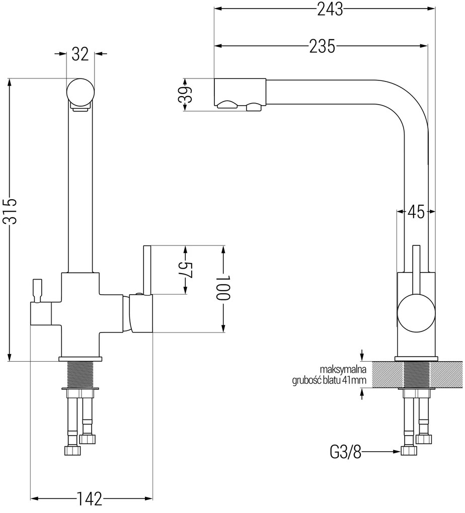 Mexen Vito, 1-komorový granitový drez 520x490x210 mm, čierna matná batéria Duero, šedá, 6503-71-671600-70