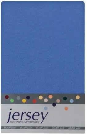 SCANquilt Prestieradlo JERSEY KLASIK stredná modrá 180x200 cm