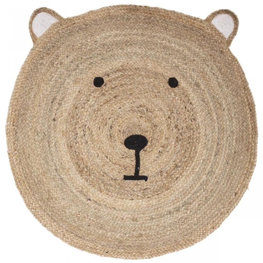 Okrúhly koberec Bear 100 cm hnedý