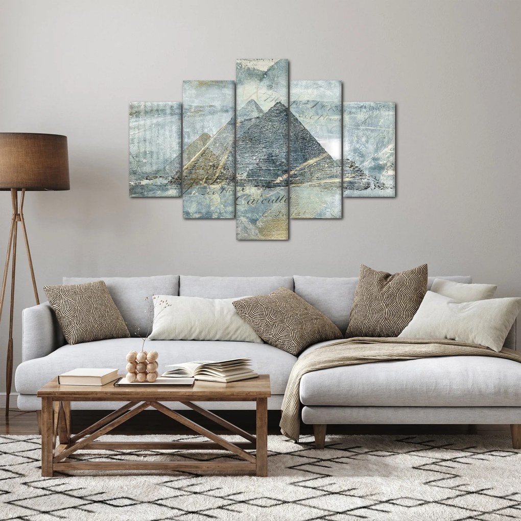 Obraz - Pyramídy v modrom filtri (150x105 cm)