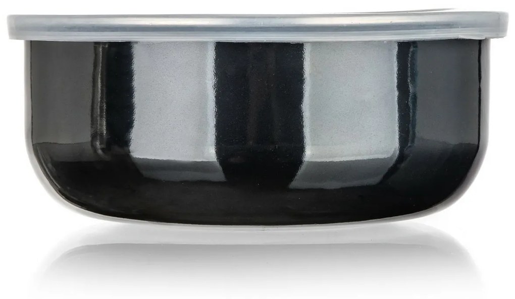 Banquet Súprava smaltovaných misiek METALLIC Black, 8 ks