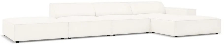 Béžová rohová pohovka z textílie bouclé (pravý roh) Jodie – Micadoni Home