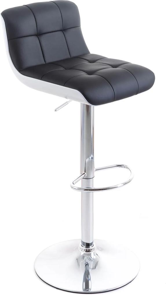 G21 Barová stolička Treama koženková black/white – 2. akosť
