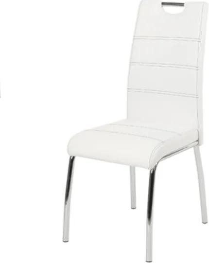 Sconto Jedálenská stolička NOEMI biela/kov