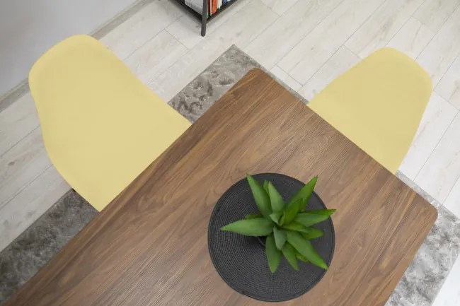 Set dvoch jedálenských stoličiek OSAKA krémové (čierne nohy) 2ks