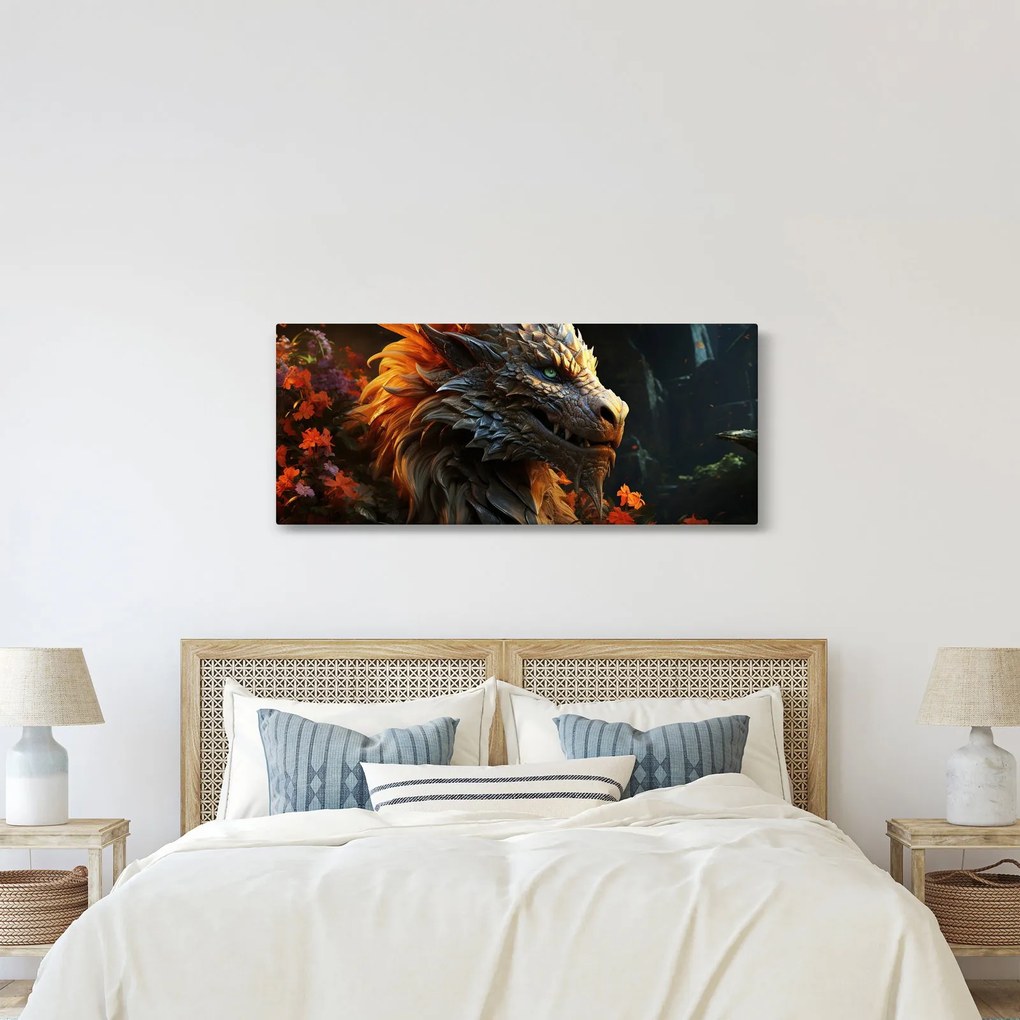 Obraz - Drak (120x50 cm)