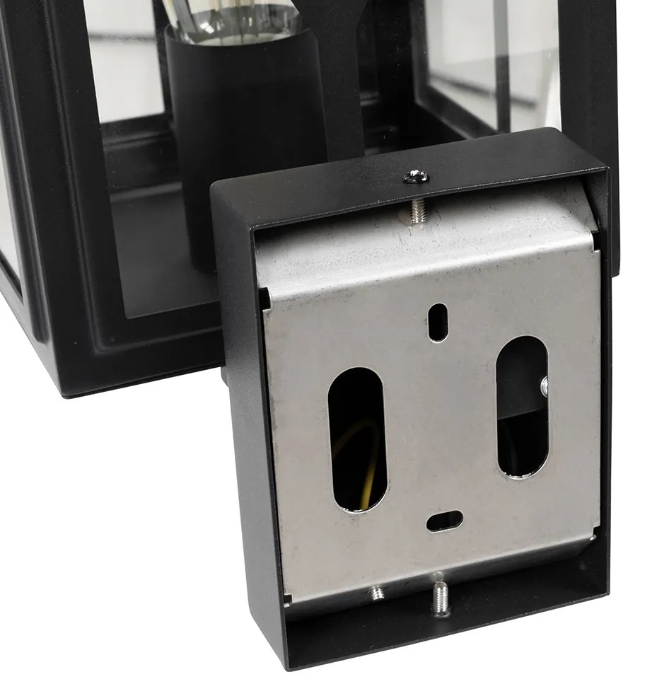 Klasická vonkajšia nástenná lampa čierna IP44 - Dover