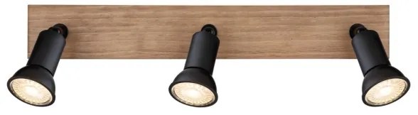 Globo 57998-3W - Bodové svietidlo DREW 3xGU10/35W/230V drevo/kov