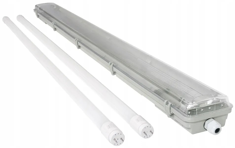 ECOLIGHT Hermetické svietidlo 120 cm + 2x žiarivky PREMIUM - studená biela