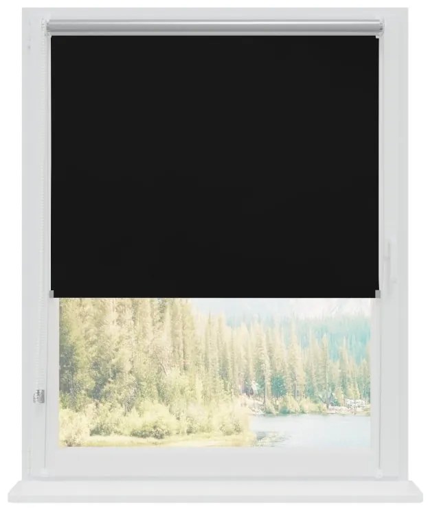 Dekodum Neinvazívna termoizolačná roleta Black Silver Šírka (cm): 142, Dĺžka (cm): 150, Farba mechanismu: Biela