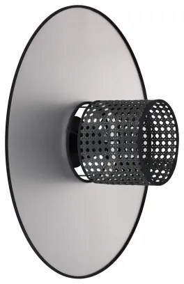 Duolla - Nástenné svietidlo TOKYO RATTAN 1xE27/15W/230V pr. 50 cm strieborná/čierna