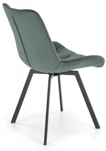 Jedálenská stolička BECKY — kov, látka, viac farieb Zelená