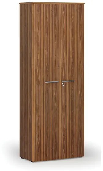 Kancelárska skriňa s dverami PRIMO WOOD, 2128 x 800 x 420 mm, orech