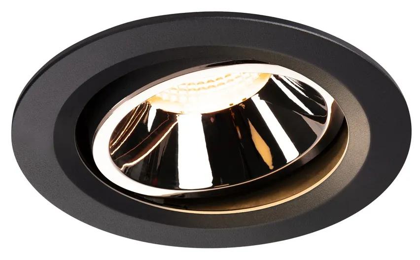 Stropné svietidlo SLV NUMINOS® MOVE DL L vnitřní LED zápustné stropné svietidlo čierna/chrom 3000 K 20° otočné a výkyvné 1003651