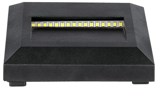 LED Vonkajšie schodiskové svietidlo LED/2W/230V IP65 3000K čierna