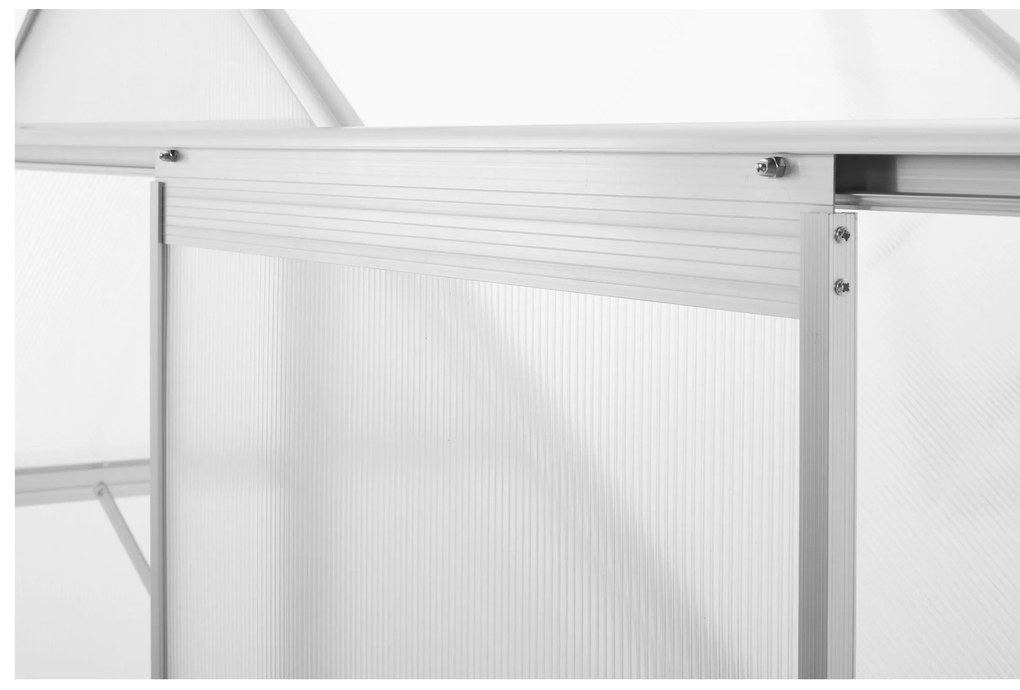 Skleník so základňou BestBerg SBP-4 / 3,6 m² / 190 x 190 x 201 cm / strieborná