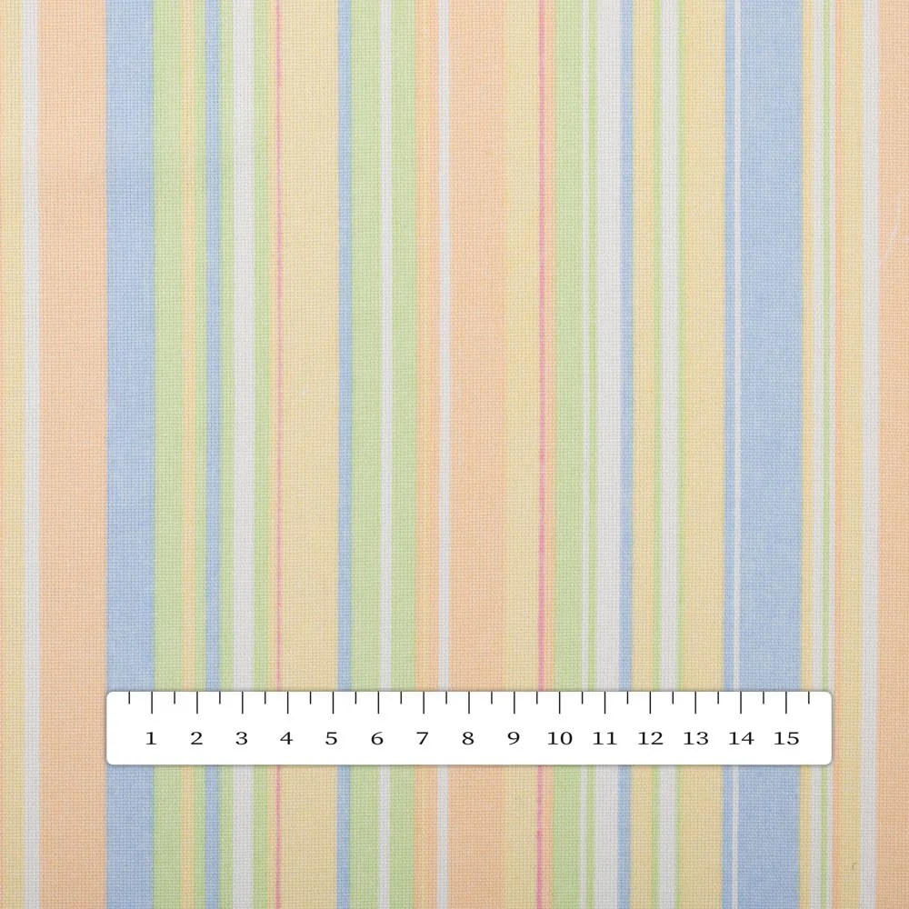 Biante Bavlnený oválny obrus Sandra SA-734 Pastelovo farebné pásiky 120x140 cm