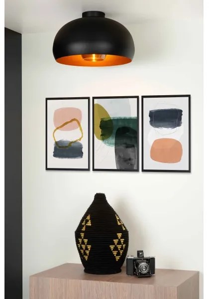 Lucide 30186/38/30 - Stropné svietidlo SHARAN 1xE27/60W/230V pr. 38 cm čierna