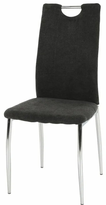 Tempo Kondela Jedálenská stolička, hnedosivá látka/chróm, OLIVA NEW