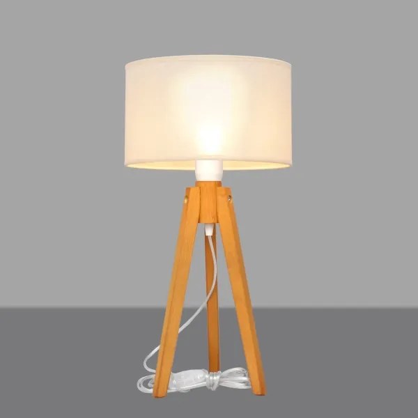 Stolná lampa ALBA 1xE27/15W/230V krémová/dub