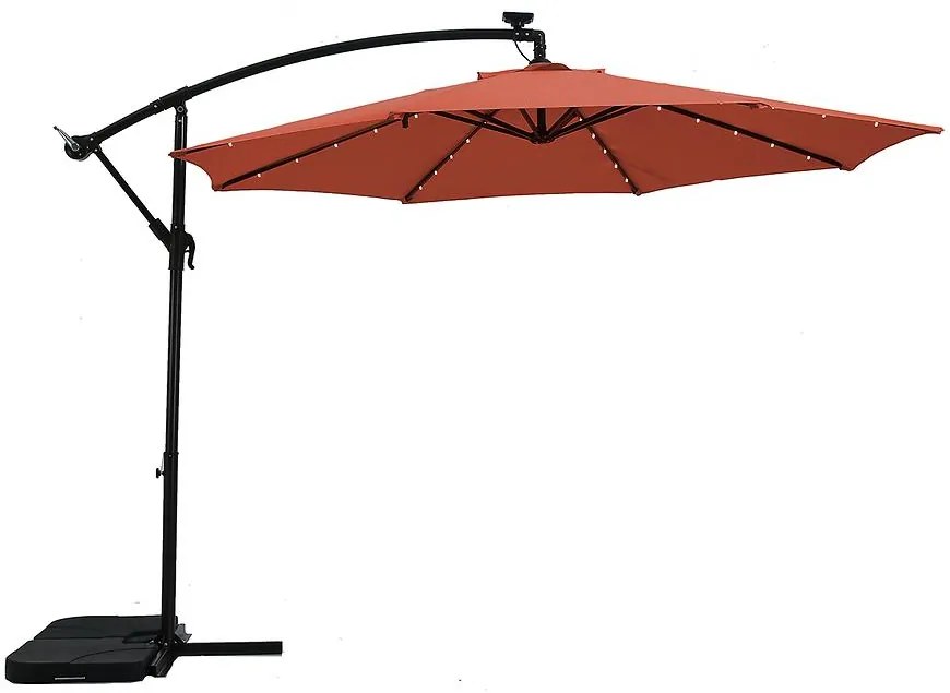 Záhradný slnečník LED 300 cm