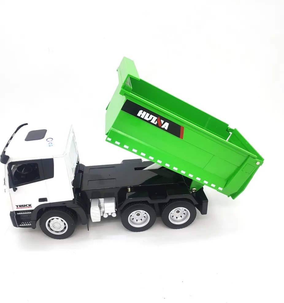 LEAN Toys Diaľkovo ovládaný sklápač RC 1:18, zelený