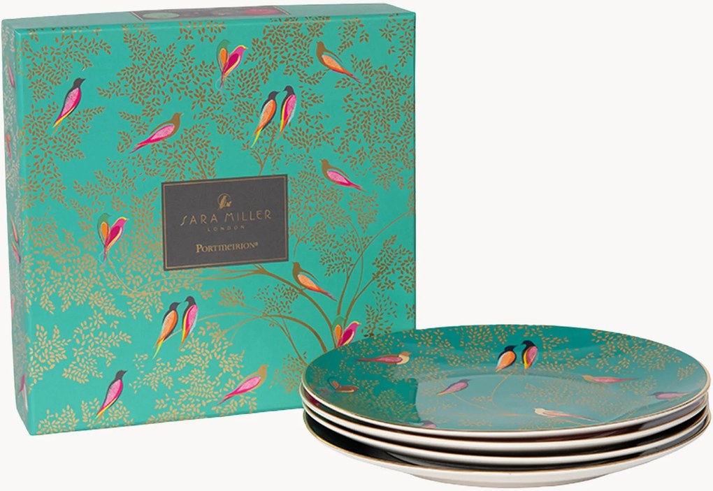 Dezertné taniere z jemného porcelánu Sara Miller London Chelsea, 4 ks
