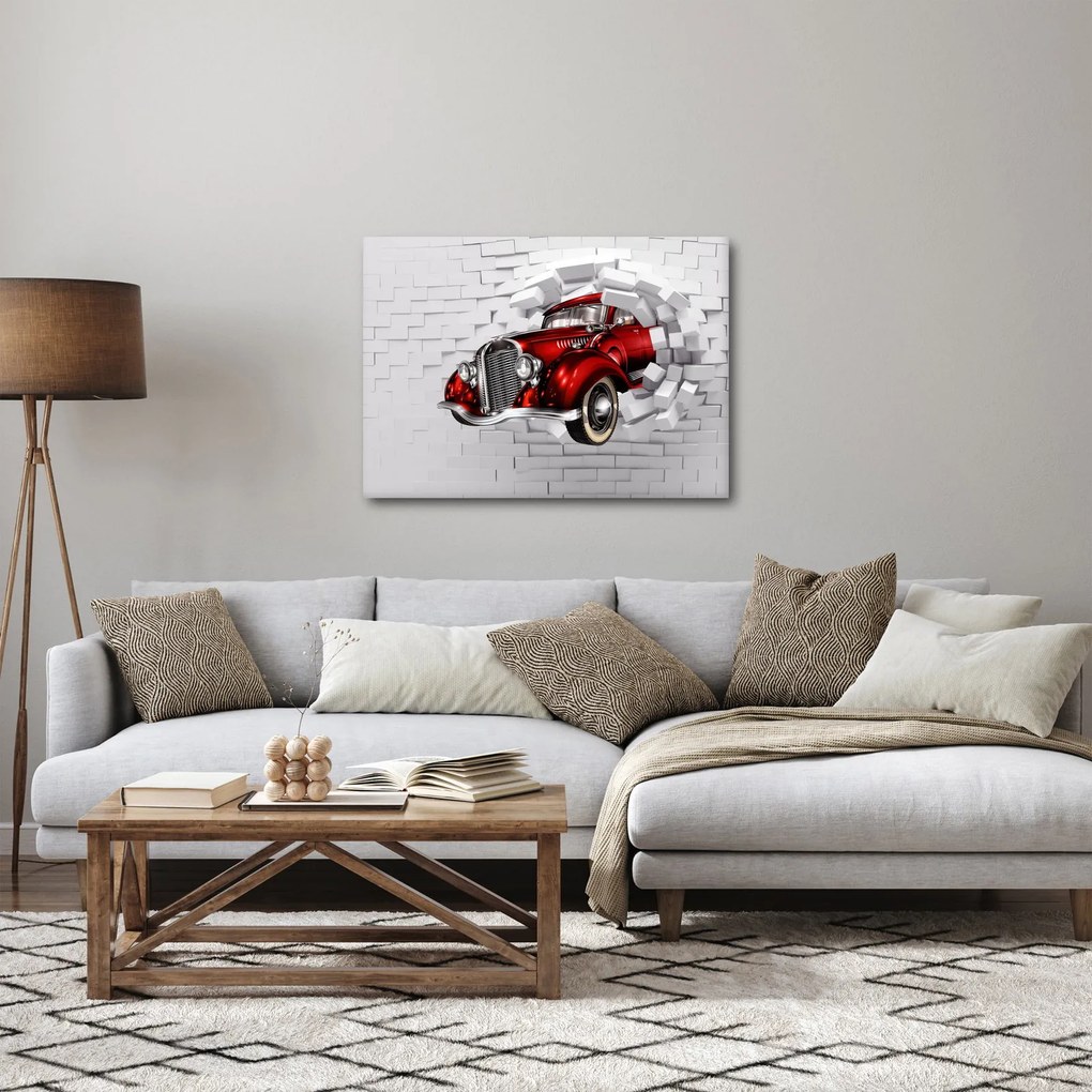 Obraz - Červené auto (70x50 cm)