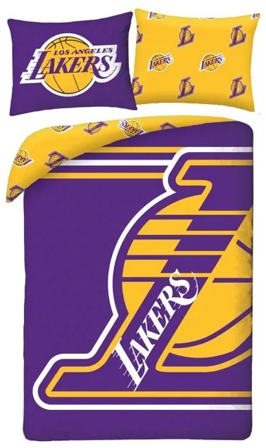 Halantex Obliečky z mikrovlákna 140x200 + 70x90 cm - Los Angeles Lakers - NBA