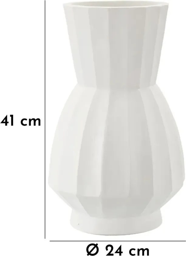 Váza Glint Pot 41 cm biela