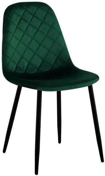 Jedálenská stolička ORLANDO zamatová, tmavozelená