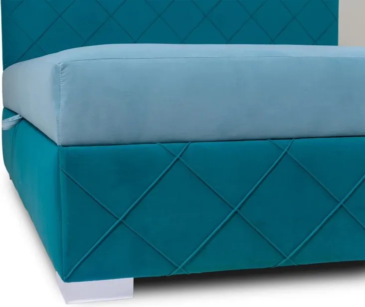 Čalúnená posteľ Mia, 200x180, modrá (AN 5914/5915)