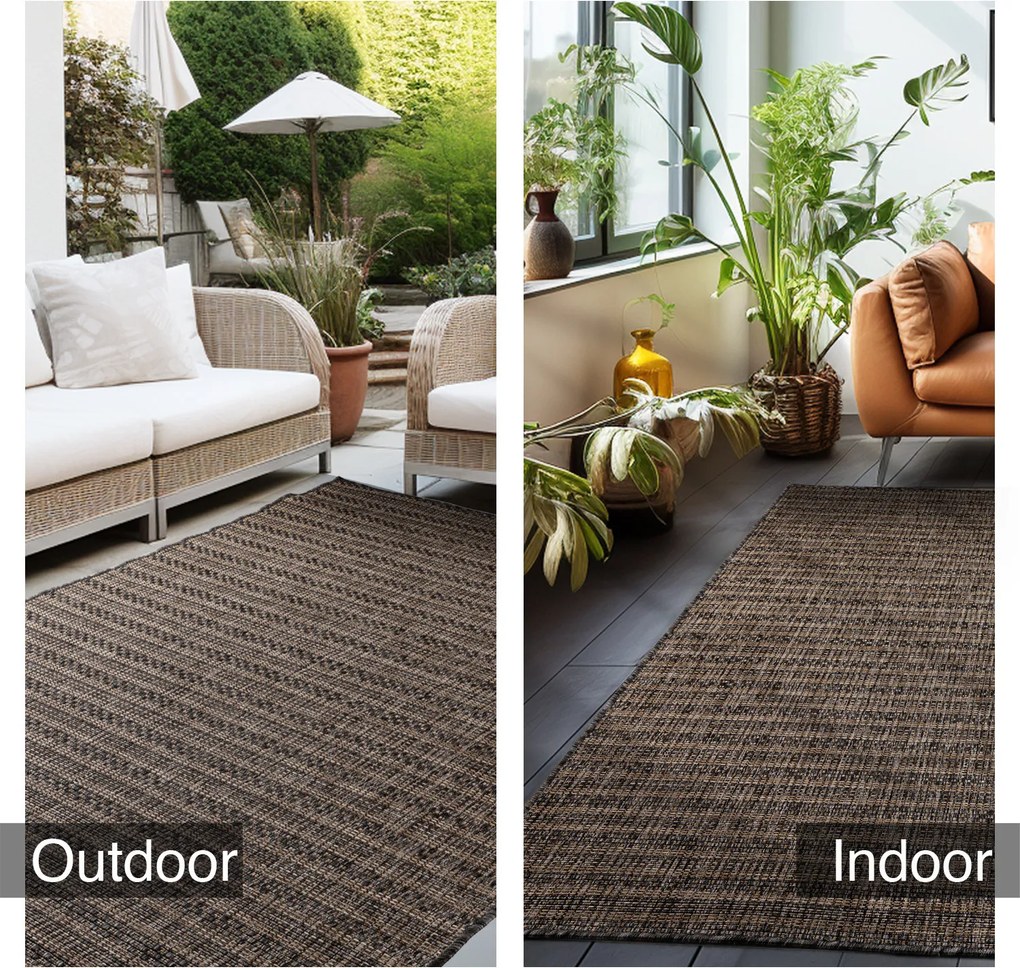 Kusový koberec Zagora 4513 Black – na von aj na doma, 120x170, čierna, chodba / predsieň, Ayyildiz